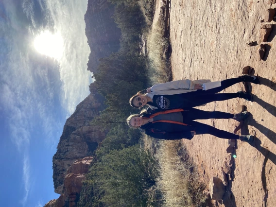 Insomnia Lab members, Jackie and Kelly, at Red Rock State Park in Sedona!