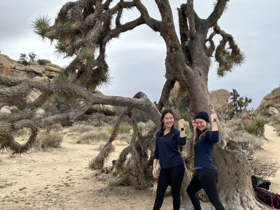 Insomnia Lab members, Kelly and Jackie, at Joshua Tree National Park!