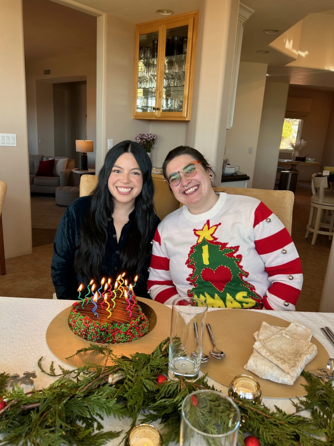 Lab Members, Karla and Becca, celebrating their birthdays with the lab!